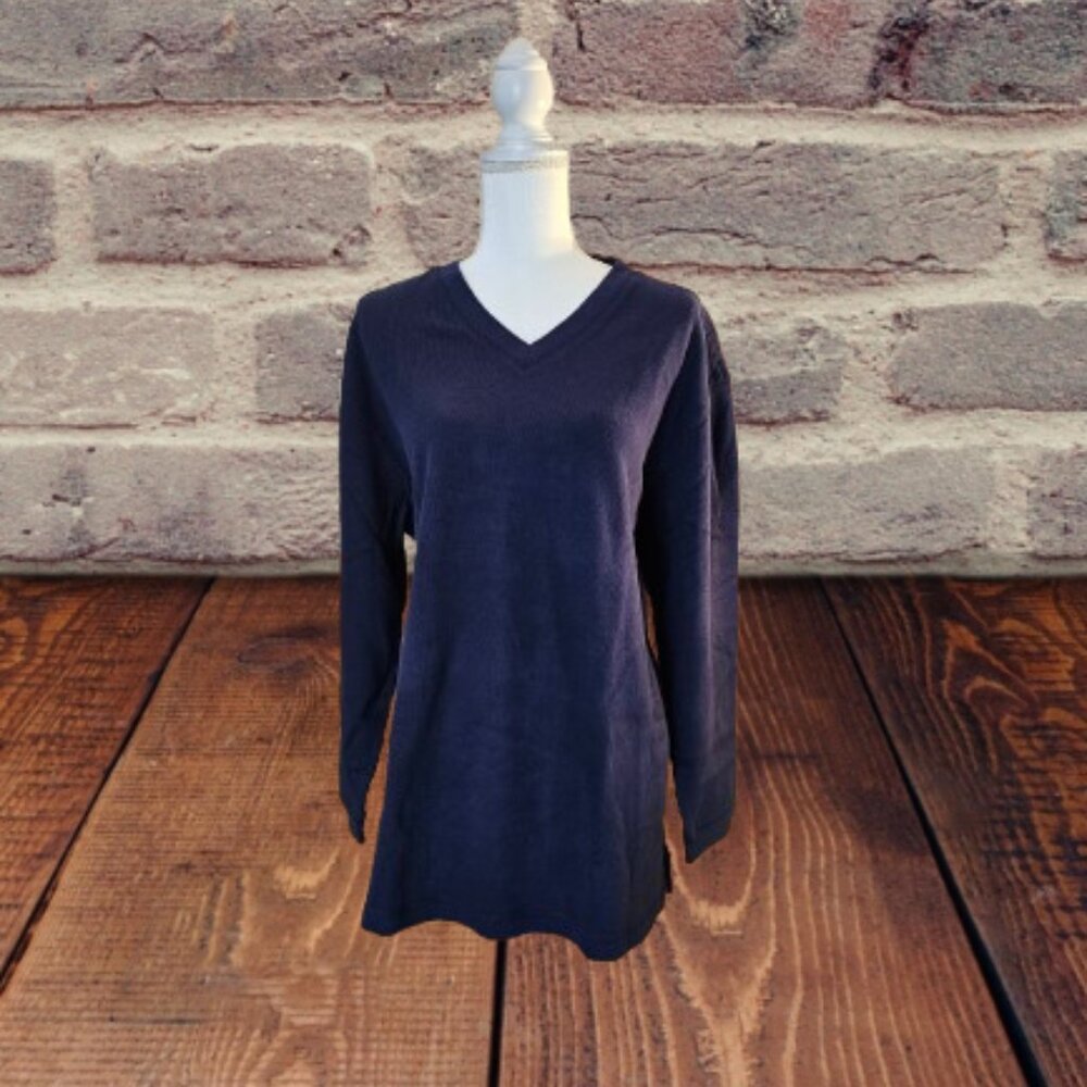 DENIM & CO. QVC/STYLE WOMEN PLUS V NECK LONG SLEEVE TOP - SIZE 1X